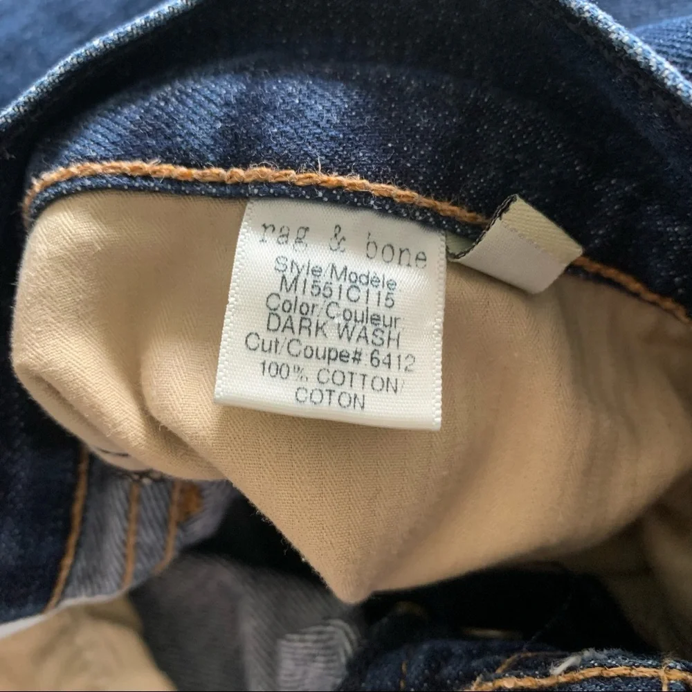 Rag & Bone RB 15X Slim Straight‎ Jeans 36